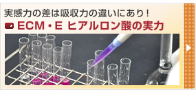 実感力の差は吸収力の違いにあり！ECM・E ヒアルロン酸の実力